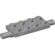 Деталь Лего Пластина Модифицированная 2 х 4 С Штифтами И Толстыми Усиленными Опорами Цвет Светло-Серый