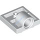 Деталь Лего Пластина 2 х 2 С Отверстием Под Пин Под Пластиной Цвет Белый