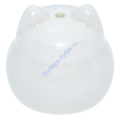 Деталь Лего Кубик Круглый С Кошачьими Ушками Цвет Белый