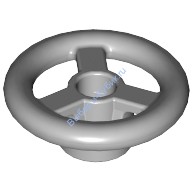 Деталь Лего Рулевое Колесо Малое Диаметр 2 Штырька Цвет Светло-Серый