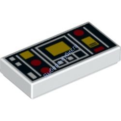 Деталь Лего Плитка 1 х 2 С Желобком Панель Управления Цвет Белый