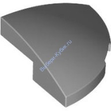 Деталь Лего Скос Закругленный 2 x 2 x 2/3 Цвет Светло-Серый