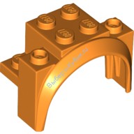 Деталь Лего Автомобильное Крыло 4 х 2 1/2 х 2 1/3 С Аркой Круглое Цвет Оранжевый