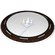 Деталь Лего Тарелка 10 х 10 Перевернутая С Рисунком Цвет Прозрачный