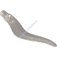 Деталь Лего Закругленная Одиночная С Пином / Пламя Цвет Прозрачно-Черный Сатин