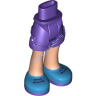 Деталь Лего Мини Долл Ноги С Рисунком Цвет Темно-Фиолетовый