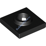 Деталь Лего Плитка Модифицированная 2 х 2 С Большим Отверстием Цвет Черный