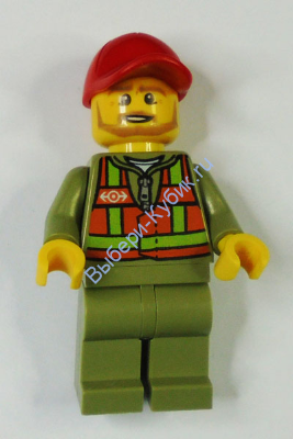 Минифигурка Лего Сити Машинист Поезда