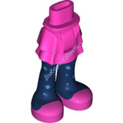 Деталь Лего Мини Долл Ноги С Рисунком Цвет Темно-Розовый