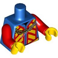 Деталь Лего Торс С Рисунком Цвет Синий