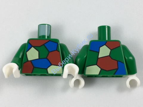 Деталь Лего Торс С Рисунком Цвет Зеленый