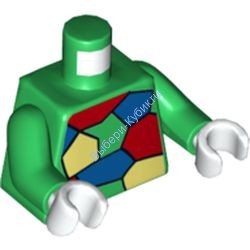 Деталь Лего Торс С Рисунком Цвет Зеленый