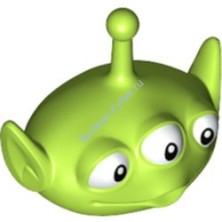 Деталь Лего Голова Модифицированная Инопланетянина Цвет Лайм