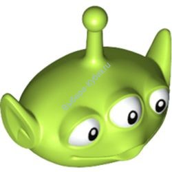 Деталь Лего Голова Модифицированная  Инопланетянина Цвет Лайм