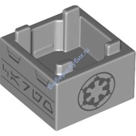 Деталь Лего Подарочная Коробка 2 х 2 х 1 С Рисунком Цвет Светло-Серый