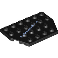 Деталь Лего Пластина Клин 4 х 6 Обрезанные Углы Цвет Черный