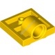 Деталь Лего Пластина 2 х 2 С Отверстием Под Пин Под Пластиной Цвет Желтый