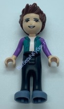 Минифигурка Friends Итан, Черные брюки, Темно-бирюзовый худи