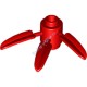 Деталь Лего Круглый Кубик 1 х 1 С 3 Бамбуковыми Листьями Цвет Красный