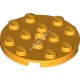 Деталь Лего Пластина Круглая 4 х 4 С Отверстием Цвет Ярко-Светло-Оранжевый