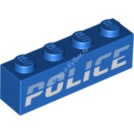 Деталь Лего Кубик С Рисунком 1 х 4 Цвет Синий