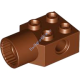 Деталь Лего Кубик Модифицированный 2 х 2 С Отверстием Под Пин И Поворотным Разъемом Цвет Коричневый
