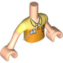 Деталь Лего Торс Мини Долл С Рисунком Цвет Светло-Телесный