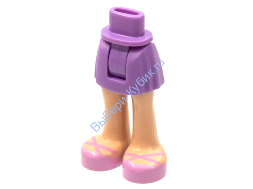 Деталь Лего Мини Долл Ноги С Рисунком Цвет Умеренно-Лавандовый