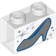 Деталь Лего Кубик С Рисунком 1 х 2 Цвет Прозрачный