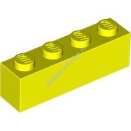 Деталь Лего Кубик 1 х 4 Цвет Неоново-Желтый