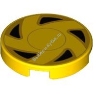Деталь Лего Плитка 2 х 2 Круглая С Декором Цвет Желтый