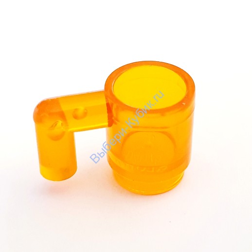 Деталь Аналог Совместимый С Лего Кружка прозрачная оранжевая