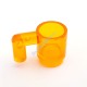 Деталь Аналог Совместимый С Лего Кружка прозрачная оранжевая