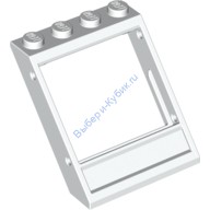 Деталь Лего Окно 4 х 4 х 3 Крыша С Нижней Панелью Цвет Белый