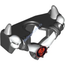 Деталь Лего Нагрудная Броня С Темно-Серыми Шипами Цвет Черный