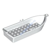 Деталь Лего Лодка 14 х 5 х 2 С Уключинами Полыми Внутренними Штырьками Цвет Белый