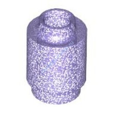 Деталь Лего Кубик Круглый 1 х 1 Открытый Штырек Цвет Прозрачно-Фиолетовый-Сатин