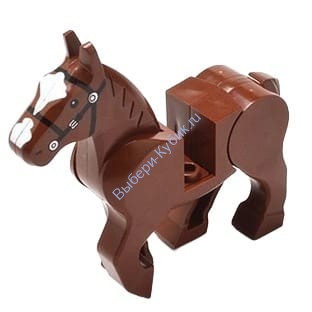 Деталь Аналог Совместимый С Лего Лошадь Цвет Коричневый
