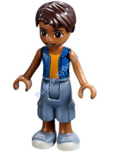 Friends Robert, Sand Blue Long Shorts, Blue Sleeveless Hoodie