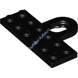Деталь Лего Пластина 2 х 6 С Муфтой Цвет Черный