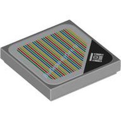 Деталь Лего Плитка 2 х 2 С Рисунком Цвет Светло-Серый