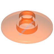 Деталь Лего Тарелка 2 х 2 Перевернутая Цвет Прозрачно-Неоново-Оранжевый