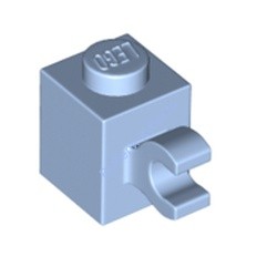 Деталь Лего Кубик Модифицированный 1 х 1 С Горизонтальной Защелкой Цвет Ярко-Светло-Голубой