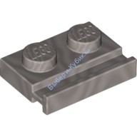 Деталь Лего Пластина 1 х 2 С Дверной Рельсой Цвет Перламутрово-Светло-Серый