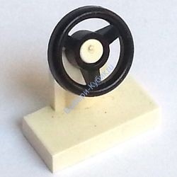 Деталь Лего Рулевая Колонка 1 х 2 С Черным Рулевым Колесом Цвет Белый