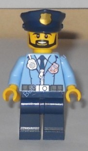 Police - City Officer, Zipper Jacket and Badge, Prison Island Police Chief (60130)