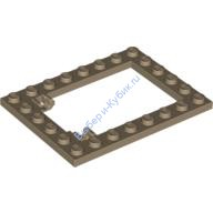 Деталь Лего Пластина 6 х 8 Рамка Для Горизонтальной Двери Цвет Темно-Песочный