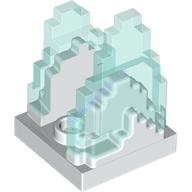 Деталь Лего Пикселизированная Волна (Пламя) На Пластине 2 x 2 Цвет Белый