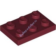 Деталь Лего Пластина 2 х 3 Цвет Темно-Красный