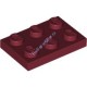 Деталь Лего Пластина 2 х 3 Цвет Темно-Красный
